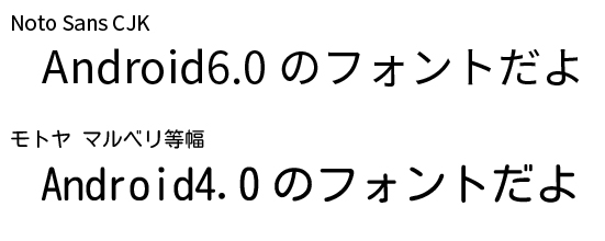 Android 6.0フォント